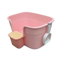Meuble de toilette pour chat moderne, style salle de bain intérieure, avec bac à litière dissimulé, facile à nettoyer et rangement intégré