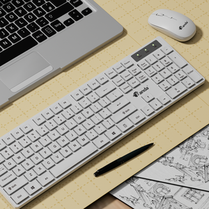 Kích Thước Đầy Đủ 104 Phím 2.4G Văn Phòng Im Lặng Bàn Phím Máy Tính Tiếng Ả Rập Tiếng Anh Bàn Phím Không Dây Và Chuột Combo Cho PC Máy Tính Bảng Máy Tính Xách Tay - Product Image 2