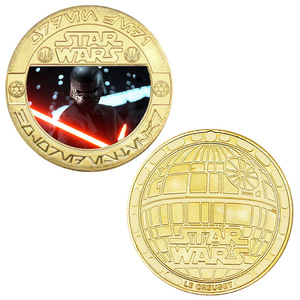 Monete d'Oro Commemorative a Tema Film Americani Star Wars, Placcate in Oro su Entrambi i Lati, Distintivi in Metallo - Product Image 2