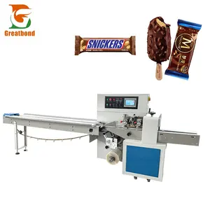 Hochgeschwindigkeits-Seifen-Süßigkeiten Brotkuchen-Keks-Kunststoffbeutel Horizontale Multifunktions-Verpackungsmaschine für Obst Snack Kissenform