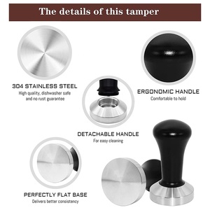 Ensemble de tamper à café avec logo personnalisé, presse à café, tamper à expresso avec tapis de tamper, pichet à mousse, serviette de barista, stylo à <span class=keywords><strong>latte</strong></span> art - Product Image 4