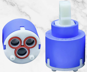 <span class=keywords><strong>Cartouche</strong></span> de robinet en céramique à trois trous K35A de haute qualité avec coque extérieure en plastique bleu, joints d'étanchéité rouges anti-fuite, haute durabilité pour salle de bain - Product Image 1
