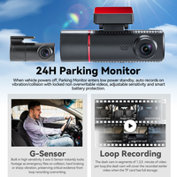 Nouvelle caméra de tableau de bord de voiture avec 3 objectifs 4K+1080P +1080P, enregistrement en boucle WiFi, écran IPS 3,18 pouces, vision nocturne, caméra de tableau de bord