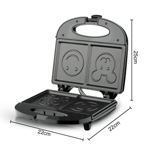 Raf Brand New Arrival Smiley Face Cartoon 2 Slices Breakfast <b>Toaster</b> Sandwich Maker Breakfast Sandwich Maker Toasting Machine Sa - Product Image 2