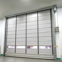 Ventes directes d'usine, portes empilées à grande vitesse en acier inoxydable et PVC, pour grands entrepôts industriels, portes de hangar