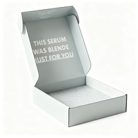 Boîte d'emballage postale en carton ondulé rigide rose pour écran solaire avec logo personnalisé imprimé et laminage mat