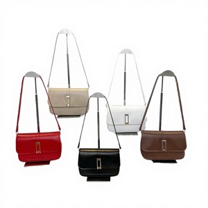 <b>Small</b> Square Women's New Fashion Soft PU European American Retro Shoulder Crossbody <b>Bag</b> Solid Color High-end Texture Polyester - Product Image 1