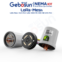 Controlador LED Inteligente Gebosun para Alumbrado Público con Control Remoto, Sistema LORA MESH, Atenuadores PWM de 7 Pines NEMA y Sensor de Luz Fotocélula Integrado