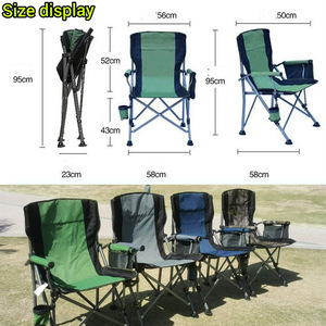 Silla de Camping Plegable Tipo Herradura, Cómoda, Ligera, Portátil, Sin Instalación, de Tela Oxford 600D, con Portavasos, Venta al Por Mayor - Product Image 4