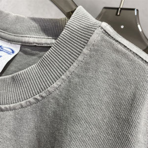 Camisetas de peso pesado de marca personalizada, camiseta Vintage en blanco para hombre, camisetas de gran tamaño con dobladillo crudo, ropa de calle, camisetas para hombre con lavado ácido - Product Image 4