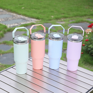 40oz chai với xử lý du lịch Mug Cup nhiệt bằng thép không gỉ Tumbler với rơm chân không Flask cách điện xách tay cup Đối với xe - Product Image 4