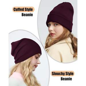 Bonnet en laine chaude Roybens unisexe, doublure polaire épaisse, bonnet d'hiver tricoté avec revers, style pêcheur, coupe ample - Product Image 6