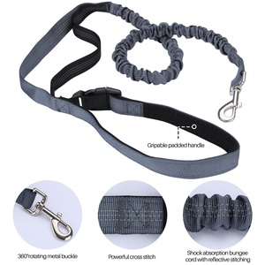 Laisse de <span class=keywords><strong>chien</strong></span> mains libres <span class=keywords><strong>avec</strong></span> <span class=keywords><strong>ceinture</strong></span> réglable réfléchissant absorbant les chocs élastique laisse de taille de course - Product Image 4