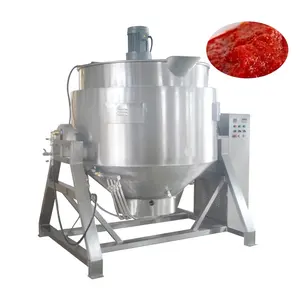 HUAGANG CE Approved 2000L Industrial Gas Heated Sauce Food Cooking Mixer Machine Manufacturer Price