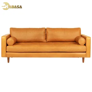 Kabasa-sofás de 3 asientos, accesorio de tela técnica de cuero como la luz, seccionales y modernos, para sala de estar