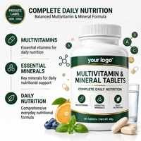 Comprimés multivitaminés et minéraux |   Complément multivitaminé quotidien |   Soutien immunitaire et énergétique |   60 comprimés |   Marque privée OEM