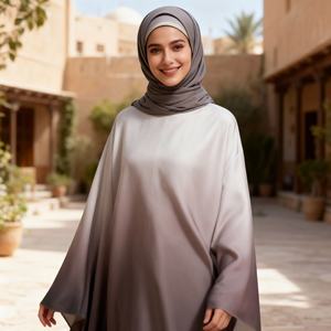 ชุดเดรสอาบายาแนวโมเดิร์นสำหรับผู้หญิงมุสลิมสีไล่ระดับสีมีคุณภาพสูงสวมใส่สบายทุกวันดีไซน์ใหม่ - Product Image 4