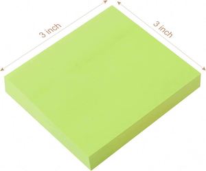 Lot de 8 blocs-notes adhésifs néon ultra-résistants 76x76 mm, réutilisables, pour le bureau et les cadeaux promotionnels - Product Image 2