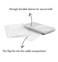 Porte-cartes et porte-photos en vinyle durable HaoRan, 2 inserts de portefeuille transparents de qualité supérieure, vente en gros de porte-cartes personnalisés