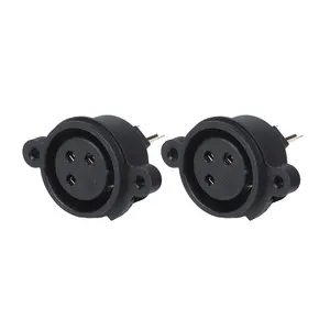 Xlr 3-פין שקע מחבר שקע מחבר סוג גודל לוח הר אודיו רמקול xlr מחבר