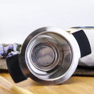 ที่กรองชาสเตนเลสสตีล,รูปทรงตะกร้าเครื่องชงชาพร้อมด้ามจับซิลิโคน - Product Image 3