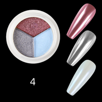 Poudre magique pour ongles en 3 couleurs, pigment pour nail art en titane