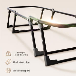 Lit de Camp E-RIKE Pliant et Inclinable pour Intérieur/Extérieur, Hauteur Réglable sur 6 Niveaux, Lit Pliant Portable pour Adultes - Product Image 3