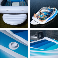 Radeau gonflable de bateau de PVC de la capacité 6 personnes de vente directe d'usine flottant pour l'île d'océan et le pont de rivière