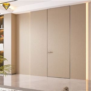 Jbdhome hiện đại rắn gỗ prehung ẩn cửa vô hình paintable nhôm không khung với hướng dẫn sử dụng phương pháp mở cho căn hộ - Product Image 3