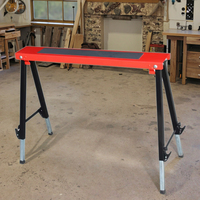 Support de scie en acier pliant établi à chevalet en métal support de banc de travail de cheval de scie Portable pour le travail du bois