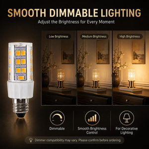 หลอดไฟ LED E12 2.5W COB ปรับความสว่างได้ 250-280LM AC 120V/230V 360 องศา CE ETL RoHS 15000H รับประกัน 2 ปี - Product Image 6