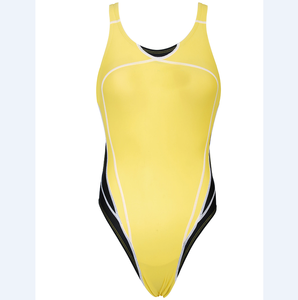 Las mujeres amarillo hermoso Bikini Fitness traje de baño playa profesional nadar deporte capacitación aceptar imprimir - Product Image 1