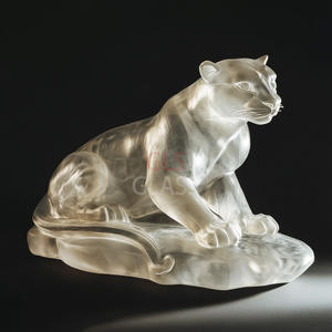 Cajas y logotipos de regalo personalizados, adorno de decoración del hogar tallado a mano, adorno de guepardo de cristal - Product Image 6