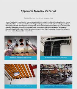 مادة عازلة رغوية عالية القوة من الدرجة الأولى مقاومة للماء والحريق لملء الفجوات والشقوق في قنوات الكابلات - Product Image 6