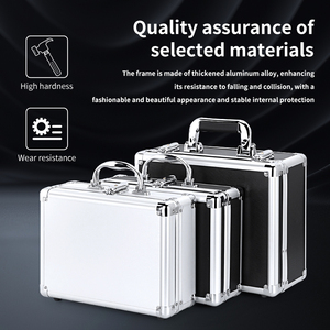 Bạc Matte kết thúc nhôm công cụ lưu trữ trường hợp OEM chất lượng cao khóa trường hợp nhỏ xách tay nhôm công cụ Mang trường hợp - Product Image 3