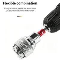 Adaptateur de douille universel flexible multi-angle avec embout carré 3/8 pour rallonge de perceuse