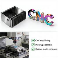 Boîtier d'amplificateur audio HIFI CNC en aluminium brossé sur mesure, dissipateur thermique simple face, protection IP67, puissance maximale 5000W