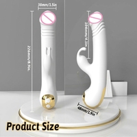 Jouets sexuels pour femmes : Vibrateur lapin de luxe à succion et à poussée, 9 vibrations, rechargeable
