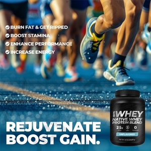 Poudre de protéines de lactosérum 100 % naturelle certifiée GMP JBY, mélange personnalisé riche en protéines pour le développement musculaire maigre avec BCAA - Product Image 3
