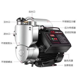 Bomba de Agua Autocebante de Acero Inoxidable de Frecuencia Variable Hengmao, 1 HP, 1 Pulgada de Descarga, Presión Constante Automática, para Uso Doméstico - Product Image 1