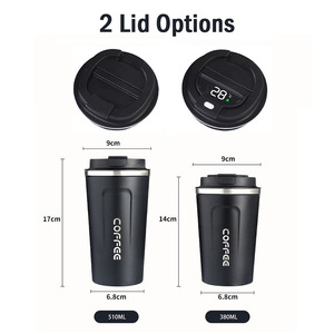 สินค้าใหม่ 2024 แก้วกาแฟสแตนเลส ขวดน้ำ 380 มล. แก้วกาแฟสแตนเลสสองชั้น - Product Image 4