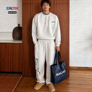 Ensemble de survêtement deux pièces pour femme, style <span class=keywords><strong>streetwear</strong></span>, avec logo personnalisé, coupe ample, col rond, sweat-shirt et pantalon de survêtement, collection automne - Product Image 5
