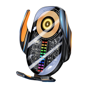 <span class=keywords><strong>Chargeur</strong></span> sans fil de <span class=keywords><strong>voiture</strong></span> de téléphone portable de style cyberpunk de 15W avec la lumière de RVB - Product Image 1