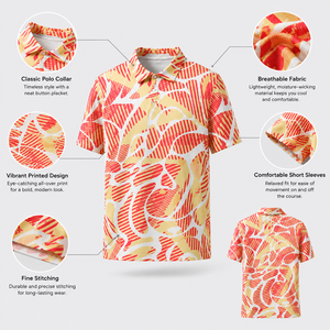 เสื้อโปโลกอล์ฟแขนสั้นสำหรับผู้ชาย ปรับแต่งโลโก้ได้ OEM ODM แห้งเร็ว เสื้อสำหรับฝึกซ้อมฤดูร้อน ชุดกีฬา - Product Image 3