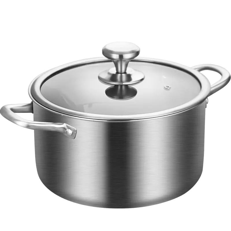 Juego de utensilios de cocina de grado alimenticio, conjunto de olla de cocina compuesto de acero inoxidable, 3 piezas