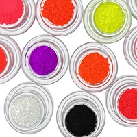 Poudre de pigment fluorescent néon au titane de qualité cosmétique hautement pigmentée pour fards à paupières et vernis à ongles, MOQ 1 kg