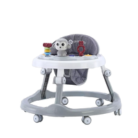 Poussette multifonctionnelle anti-renversement pour enfants de 7 à 18 mois, voiture d'équilibre et marchette pour bébés avec fonction musicale, cadre en plastique