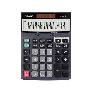 Desktop Calculator Custom Logo Solar Cell With 14 Digits 112 Step Check Function Calculadora For Office Business Calculators