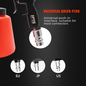 Pistolet de nettoyage à air comprimé SPTA, pistolet de nettoyage haute pression pour voiture, outil de lavage intérieur de voiture, pistolet de lavage de détail avec spinner métallique - Product Image 3