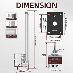 Vente en gros : Moteur d'actionneur linéaire étanche IP54 3000N, 12V, course de 18 pouces, certifié RoHS CE, pour l'automatisation industrielle et domestique - Product Image 6